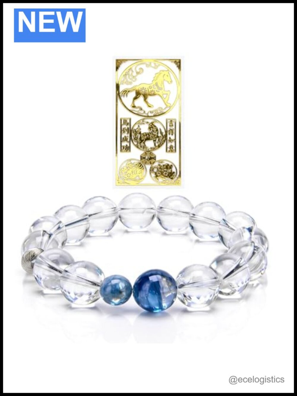 12mm Crystal Agate Stretch Bracelet Unisex Meditation
